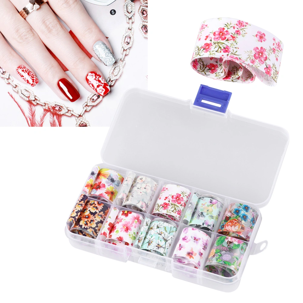 1 Box/10pcs Stylish Nail Art Decal Creative Nails Decor DIY Manicure Supplies Nail Art Accessories for Women Female (56#)