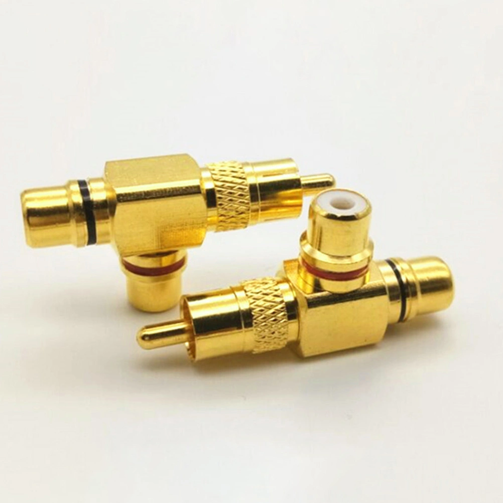 2PCS RCA Splitter Adapter RCA to AV Audio Video Splitter Gold Plated Connector