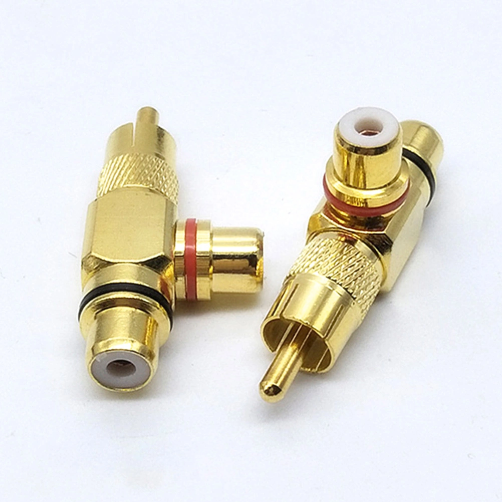 2PCS RCA Splitter Adapter RCA to AV Audio Video Splitter Gold Plated Connector