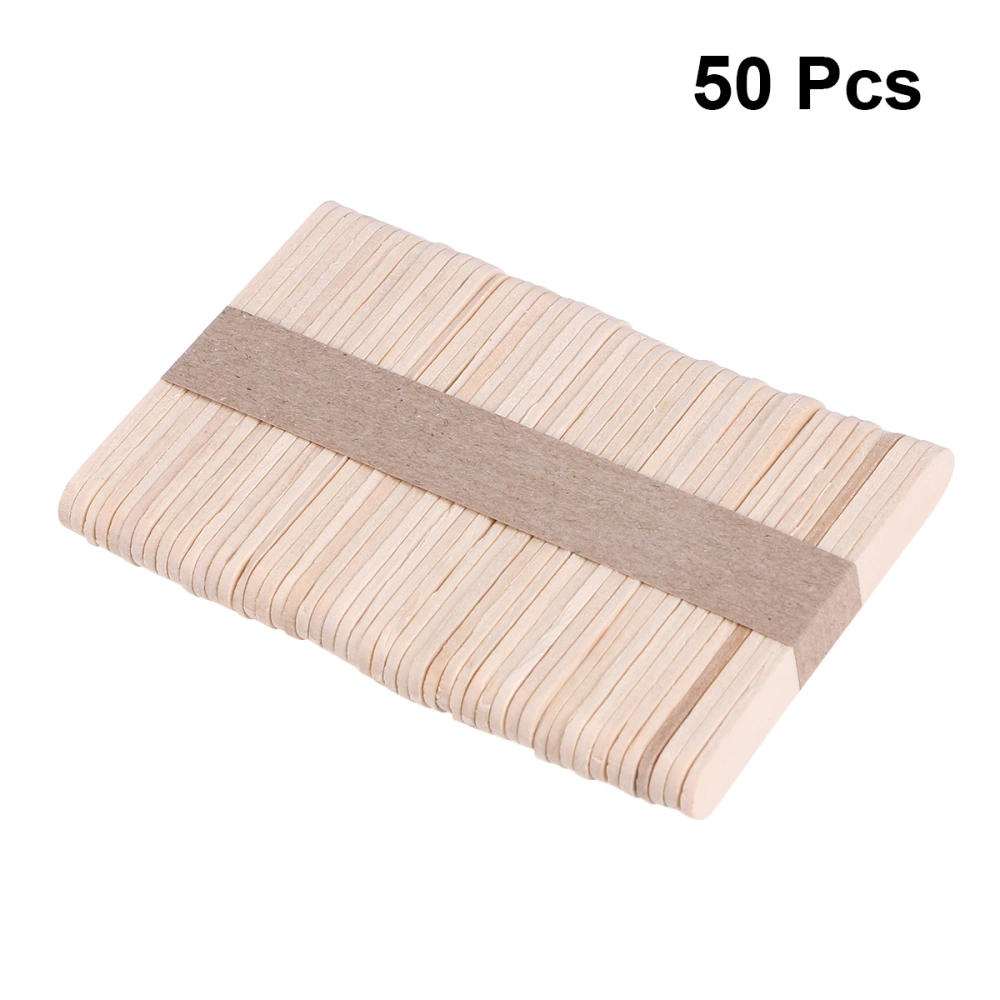 6.5x1x2cm 50Pcs DIY Handmade Wooden Building Model Creative Ice Cream Stick (Log)