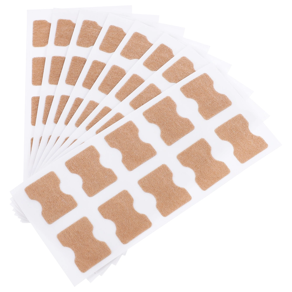 8 Sheets Nail Care Stickers Toenail Stickers Foot Nail Care Patches (Light Brown)