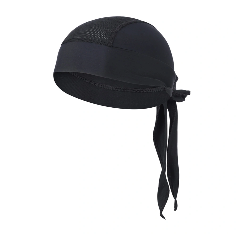 Summer Ice Silk Hat Fashion Riding Hat Windproof Outdoor Sun Block Sweat Absorption Headgear Helmet Liner for Man Woman (Black)