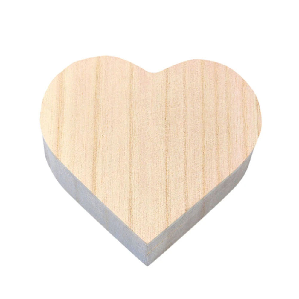 Heart-shaped Wooden Box Retro Storage Box Creative Crafts for Women Girls Jewelry Makeup Home Decor