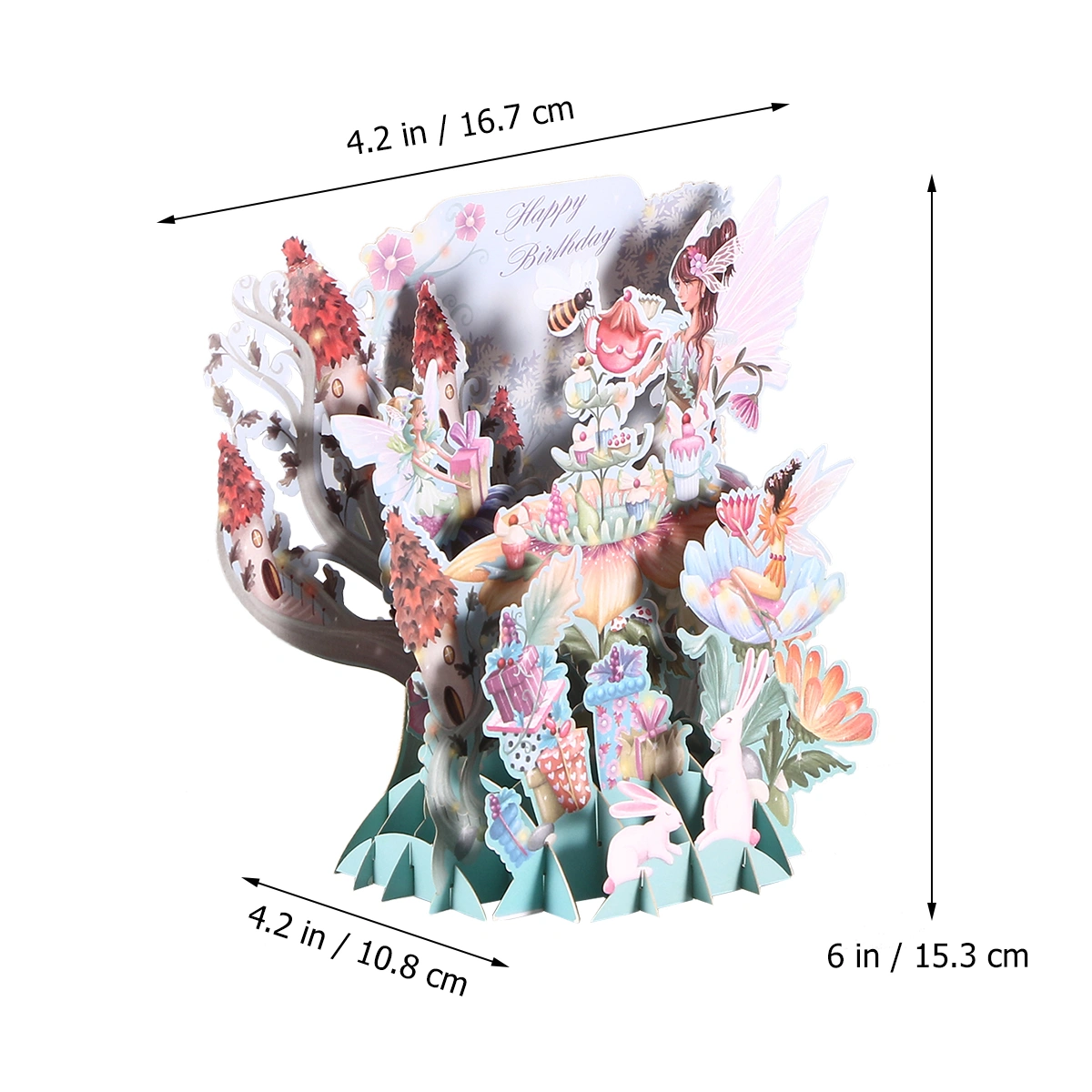 3D Up Postcard Greeting Gift for Birthday Christmas Thanksgiving Valentine's Day