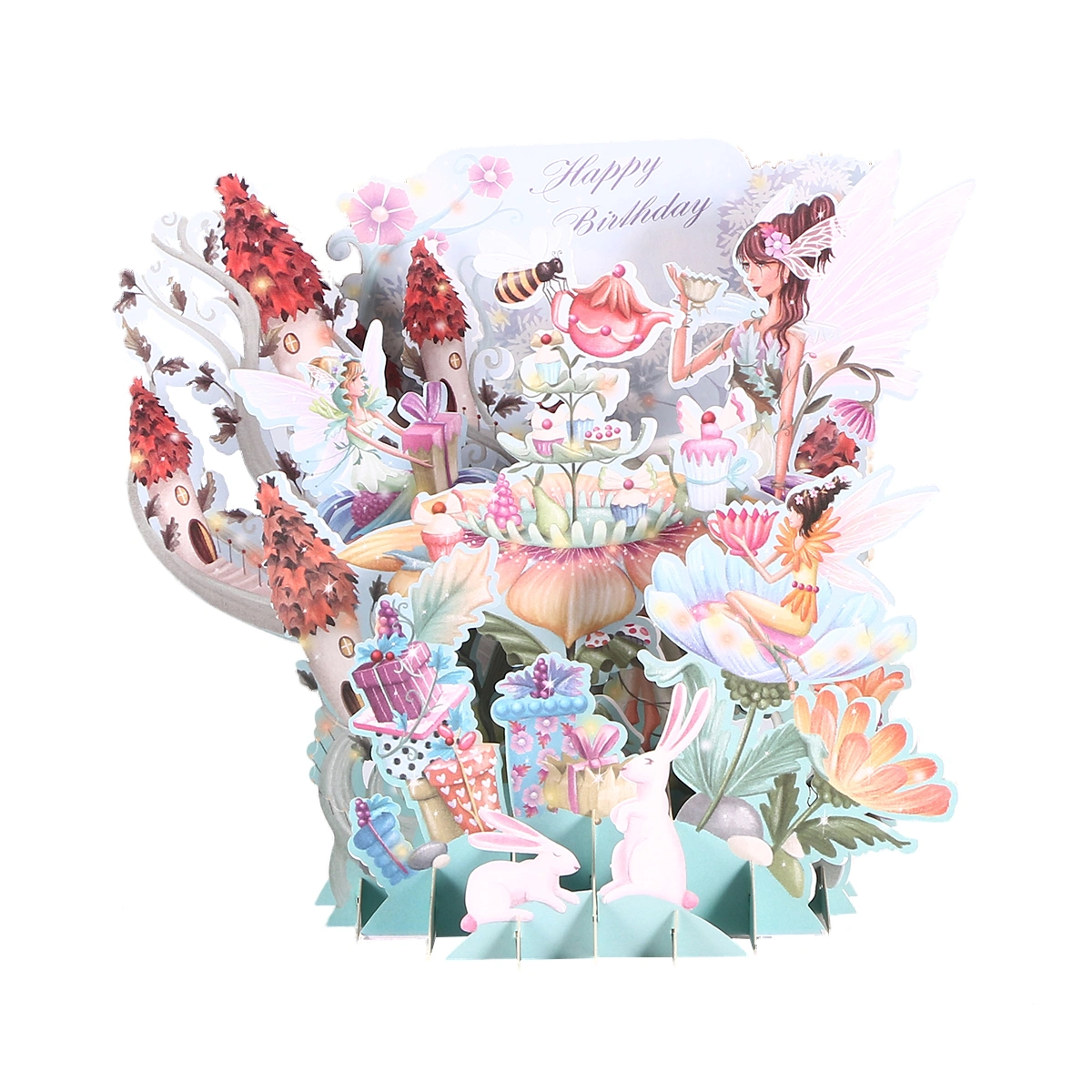 3D Up Postcard Greeting Gift for Birthday Christmas Thanksgiving Valentine's Day
