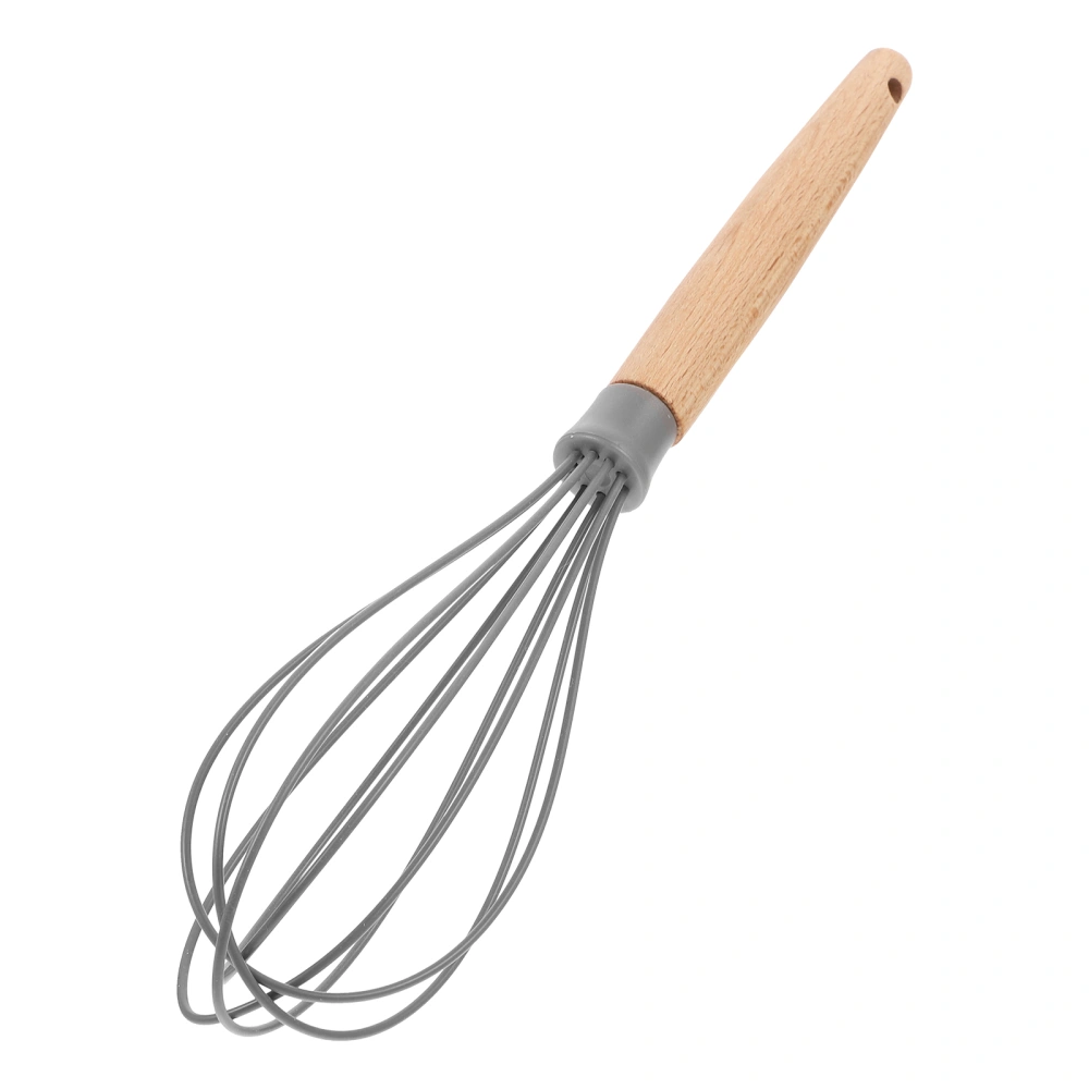 Heat Resistant Non-Stick Silicone Whisk Baking Tools with Beechwood Handle