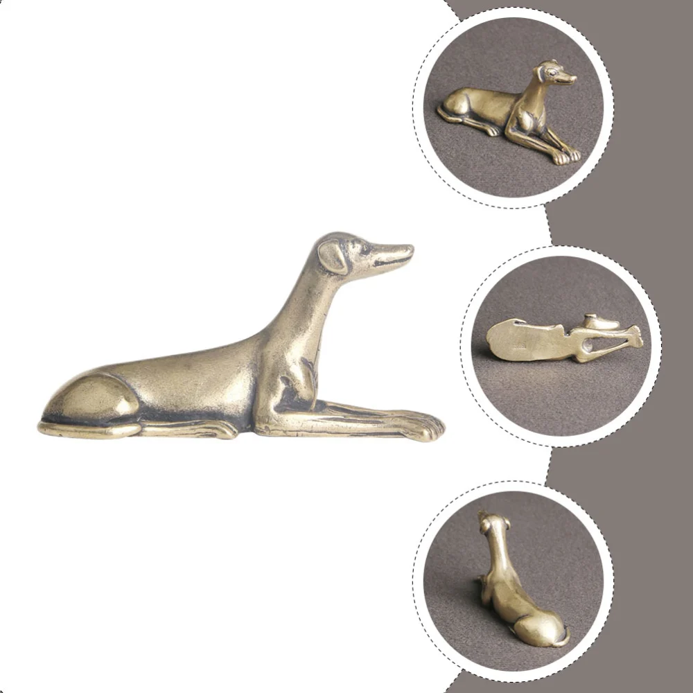 Brass Hound Decoration Dog Statue Vintage Dog Ornament Desktop Ornament