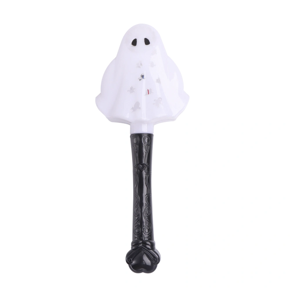 Practical Halloween Kid Toy Ghost Glowing Unique Luminous Bat Shape Stick Prop(White+Black)