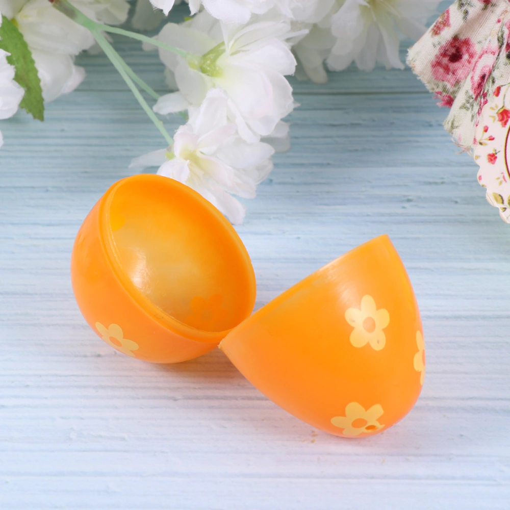 10pcs Colorful Open Egg Toy Simulate Plastic Egg Pendant Kids DIY Hand Painted Egg Party Supplies Layout Props for Easter Party Decorations(Random Color)