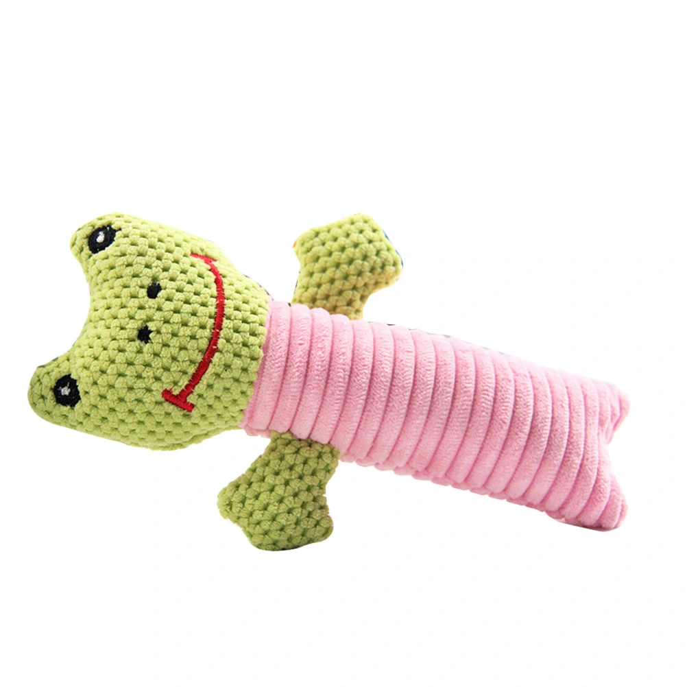 Dog Chew Toy Sound Cotton Pet Puppy Toys Squeaky Pets Bite Chewing Puppy Dog Toy (Frog)