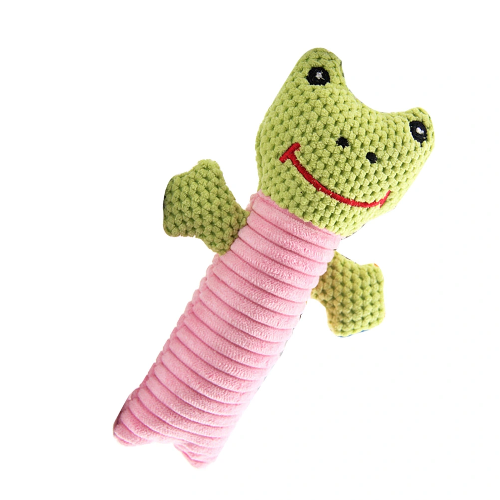 Dog Chew Toy Sound Cotton Pet Puppy Toys Squeaky Pets Bite Chewing Puppy Dog Toy (Frog)