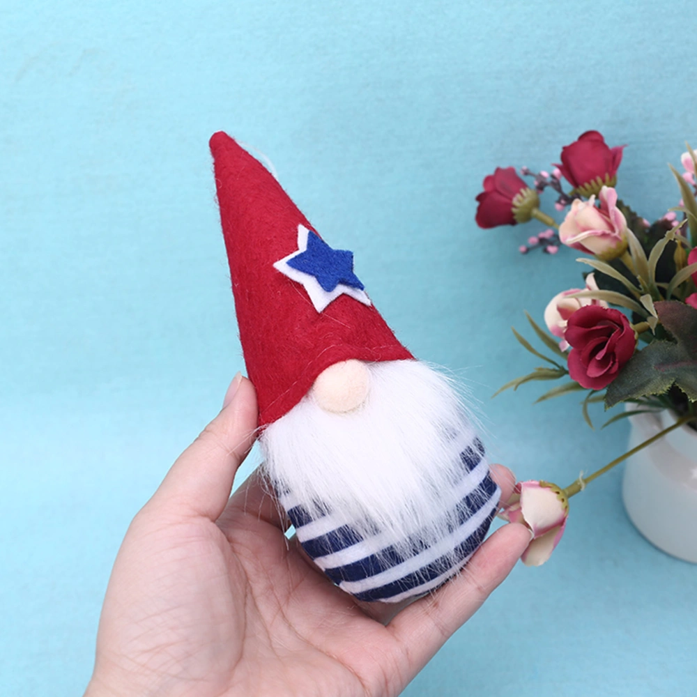 4 Pcs American Independence Day Gnome Doll Adornment Festival Gnome Ornaments