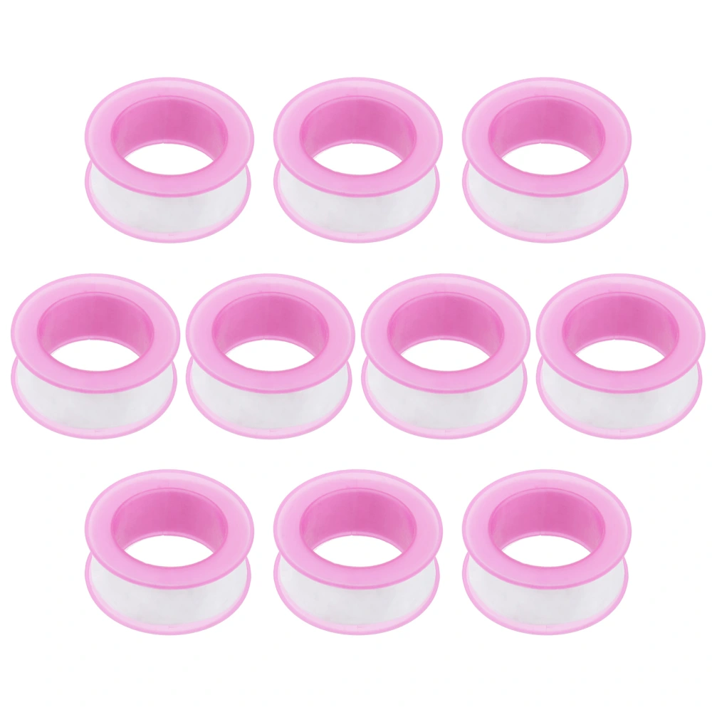 10 Roll PTFE Sealant Tape Sealing Tapes Installation Accessories Adhesive Seal Belt for Home Office Use Pink