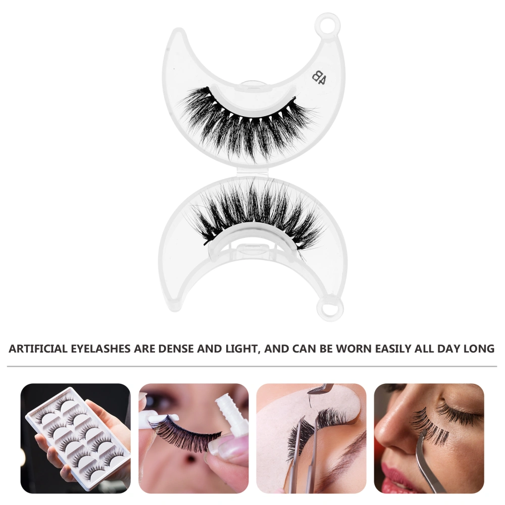 2Sets Natural False Eyelashes 3D Dense False Eyelashes Women Eye Accessories