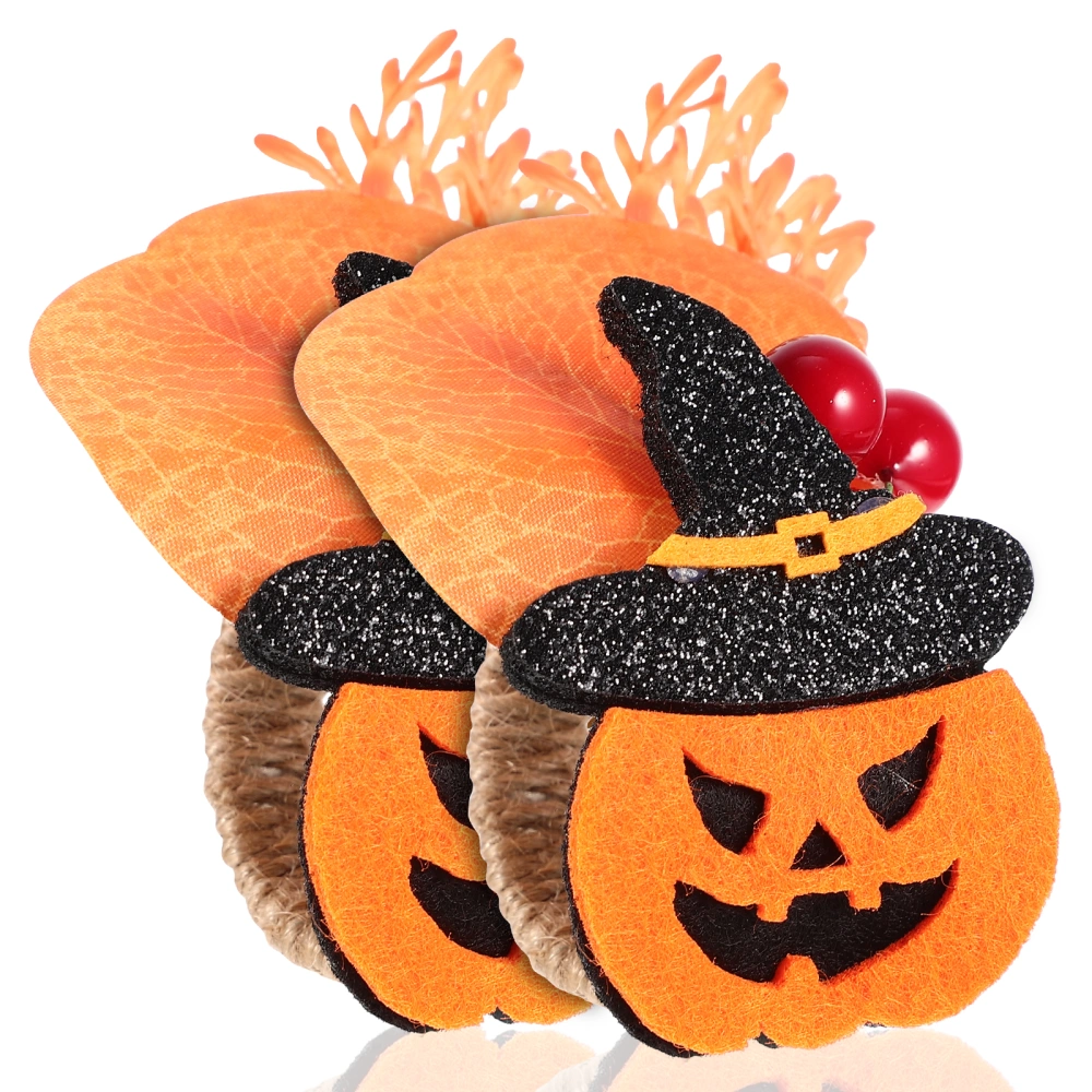 2pcs Halloween Thanksgiving Napkin Buckles Napkin Rings Napkin Holders Home Supplies