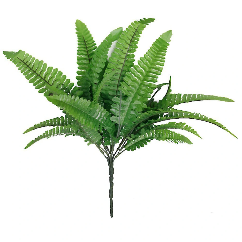 Plastic Fern Grass Leaves Plant for Home Wedding Decoration (Green)