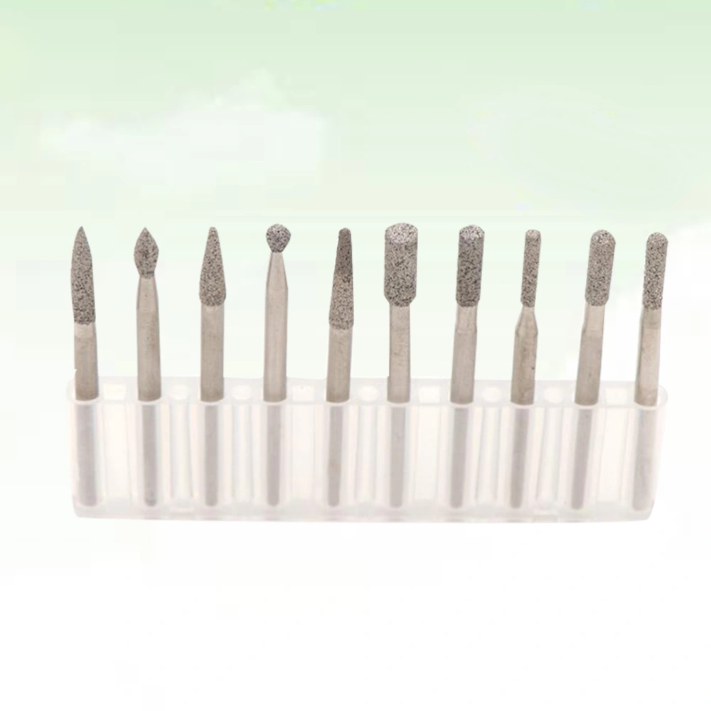 1 Set of Diamond Rotary Burrs Set Grinding Burrs Set Polishing Buffing Burr Kit for Rotary Tools