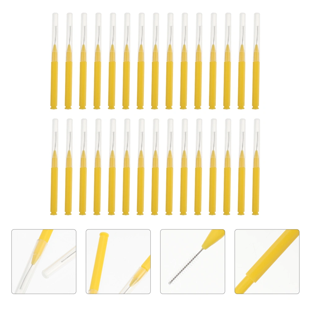 30pcs Portable Interdental Brush Tooth Flossing Picks Tooth Cleaning Tool