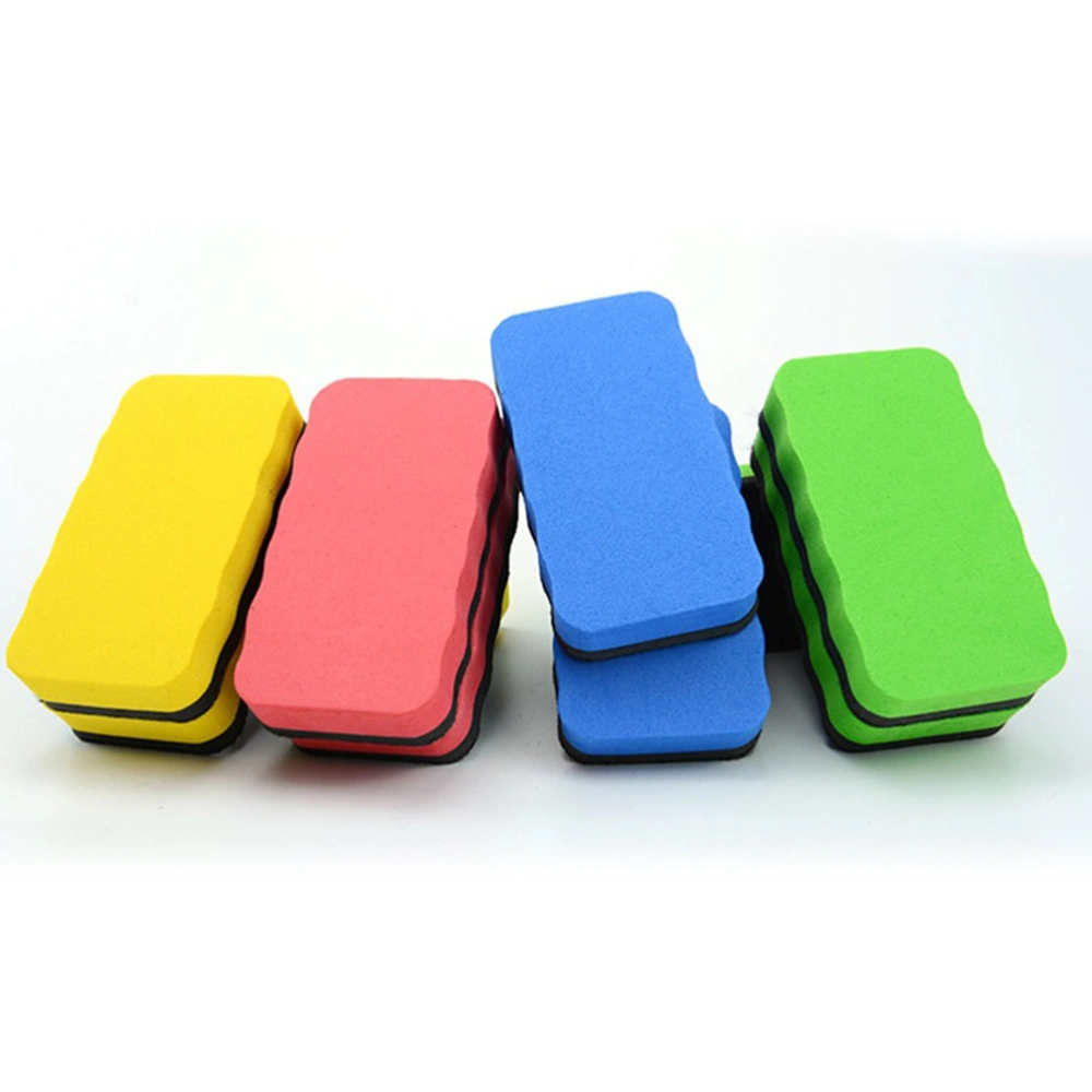 4pcs EVA Blackboard Eraser Rubber Powder Whiteboard Dry Eraser Marker Cleaner School Office Supplies(Random Color)