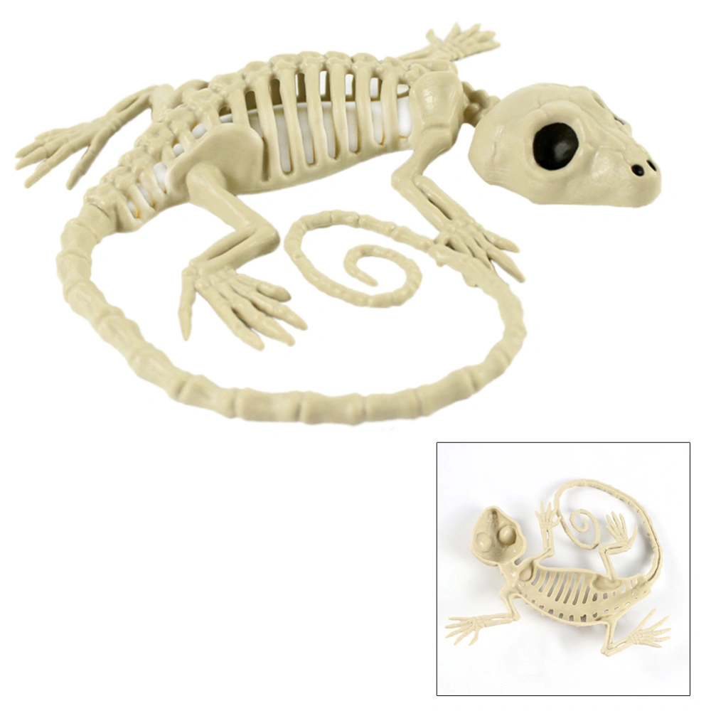 1pc Halloween Animal Scary Skeleton Props Happy Halloween Spooky Skull Animal Skeleton Frame (Gecko)