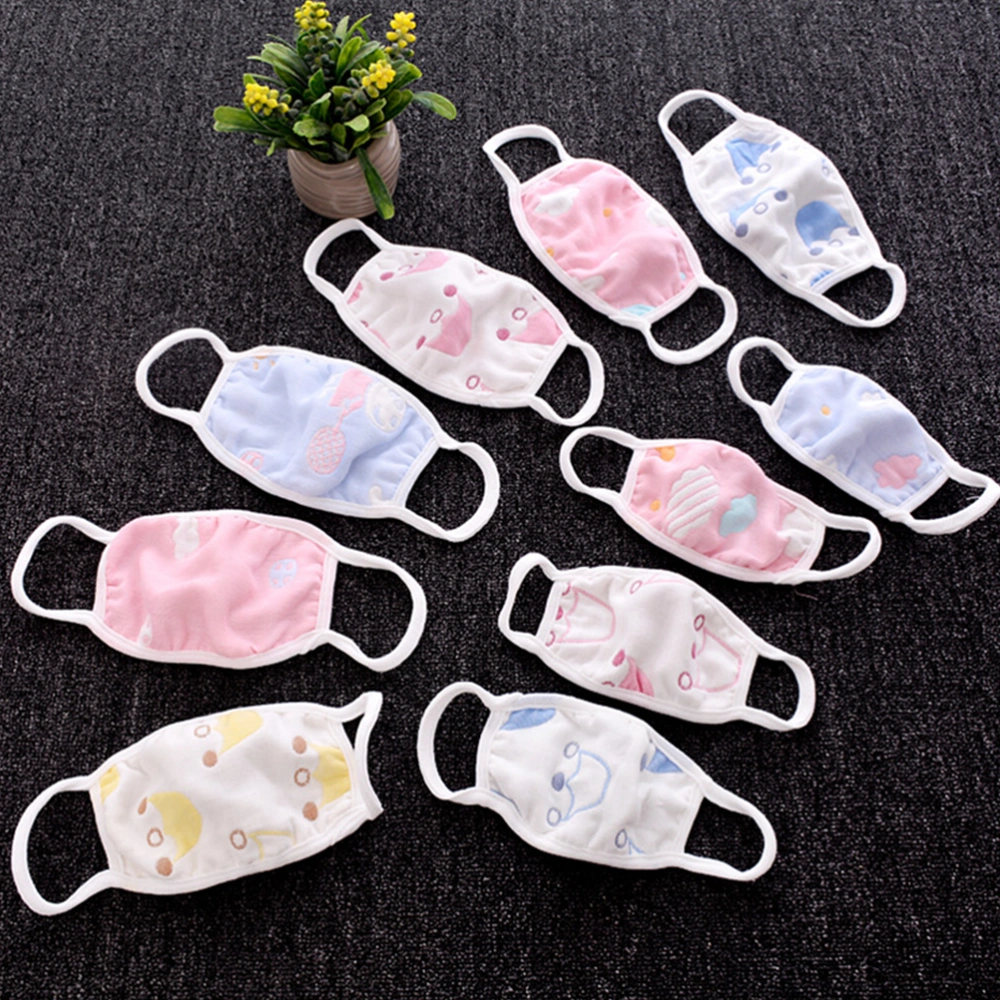 3pcs Antidust Cotton Mouth Masks for Newborn Babies Against Dust, Pollen, Allergens and Flu Germs(Random)