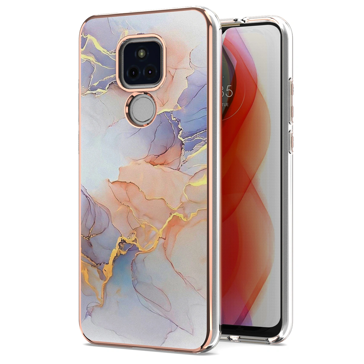 Luxury Pattern Phone Case Back Pattern Phone Shell Compatible for Moto G Play