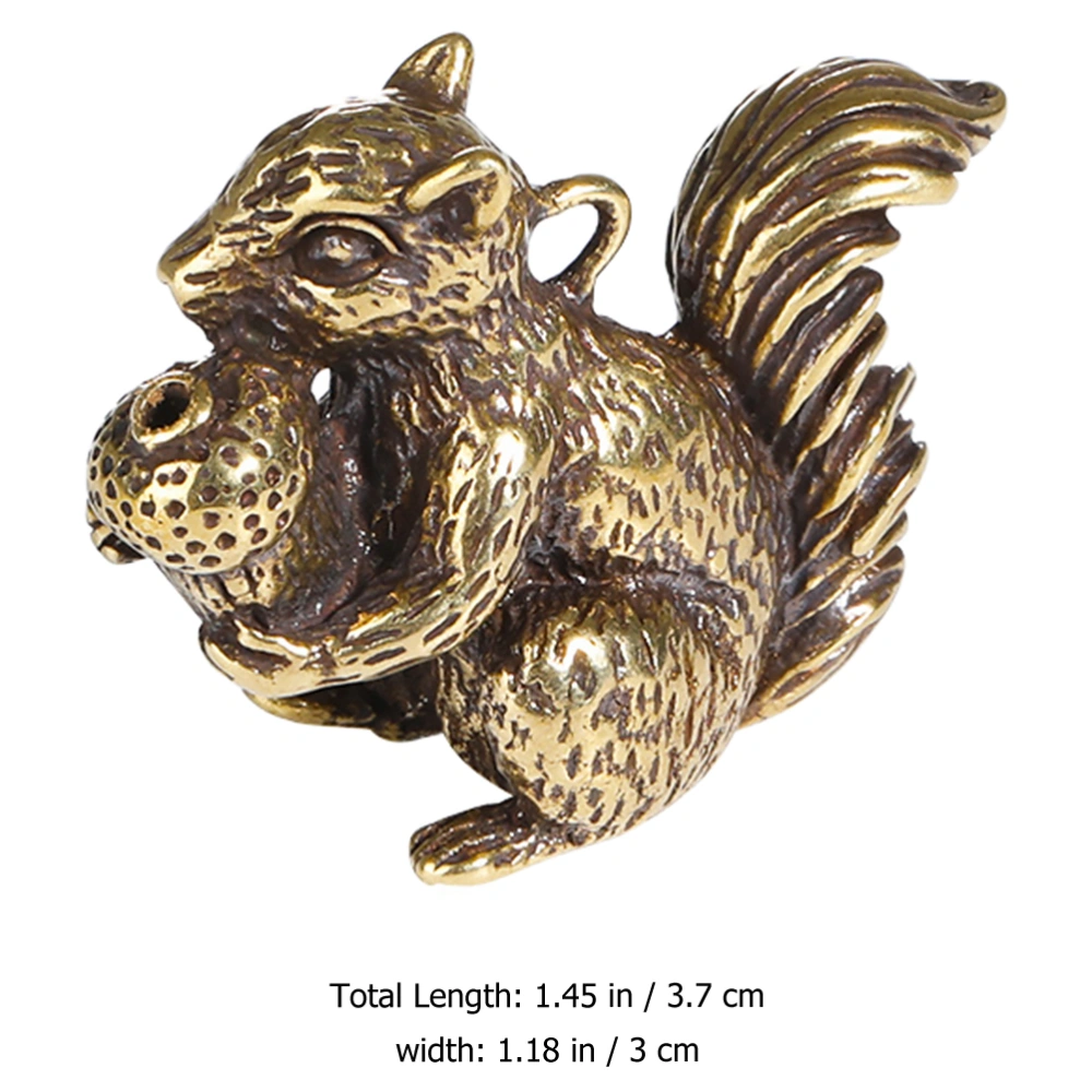 Vintage Squirrel Charm Squirrel Hanging Ornament DIY Key Charm Brass Squirrel Craft