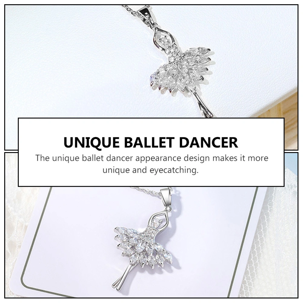 1pc Girl Ballet Dancer Necklace Clavicle Bone Chain Dancing Girl Necklace