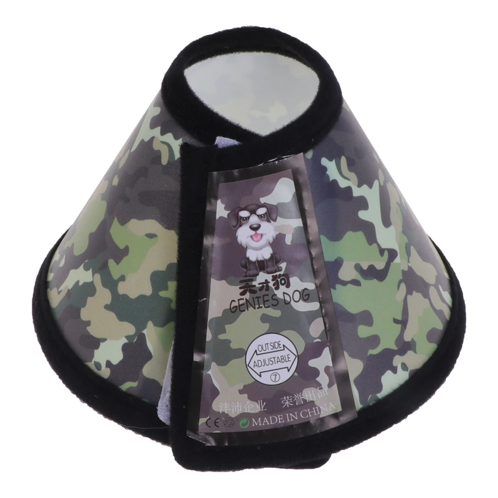 Lovely Pet Anti-bite Collar Anti-scratch Protective Elizabethan Collar for Dog Puppy Cat (Camouflage No. 7)