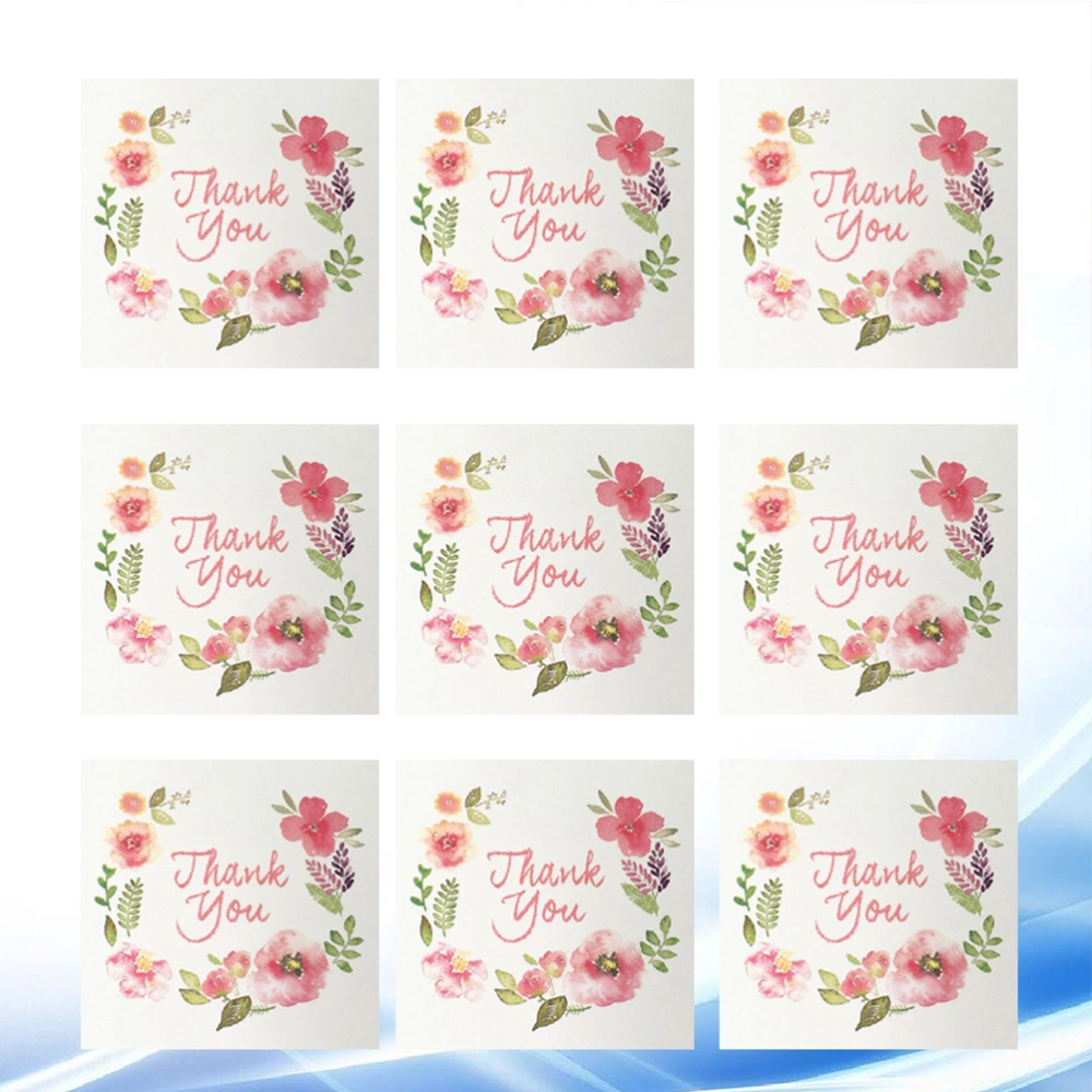 50pcs Mini Thank You Cards Greeting Cards Creative Birthday Message Blessing Cards for Festival Party Gathering(6x6cm)