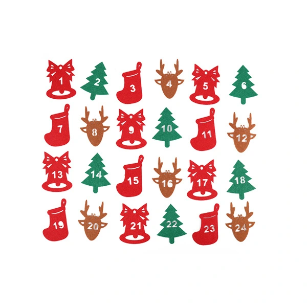 24pcs Christmas Party Countdown Stickers Christmas Calendar Number Stickers Party Favors