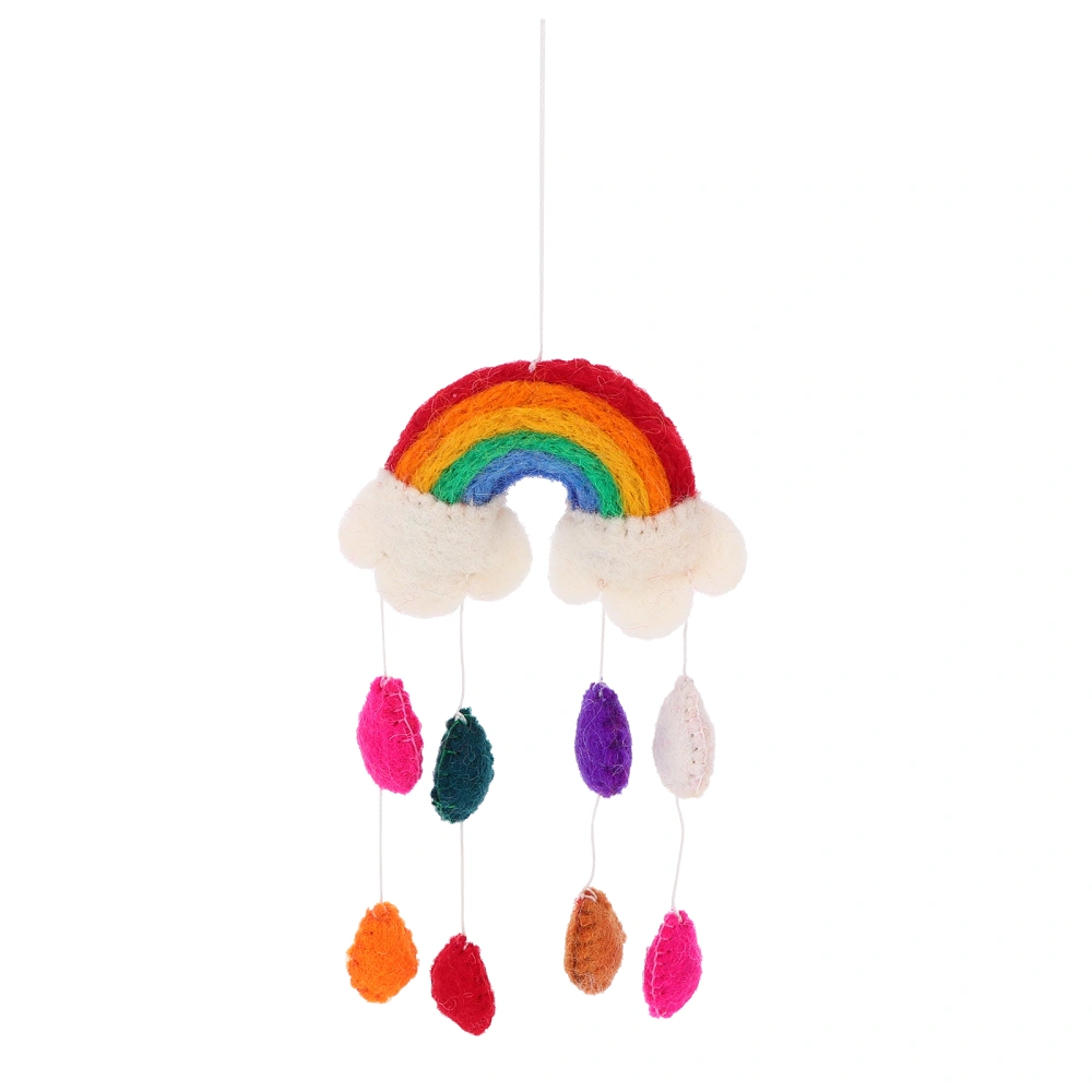 Rainbow Clouds Raindrops Hanging Decoration Baby Bedroom Decor Wall Pendant