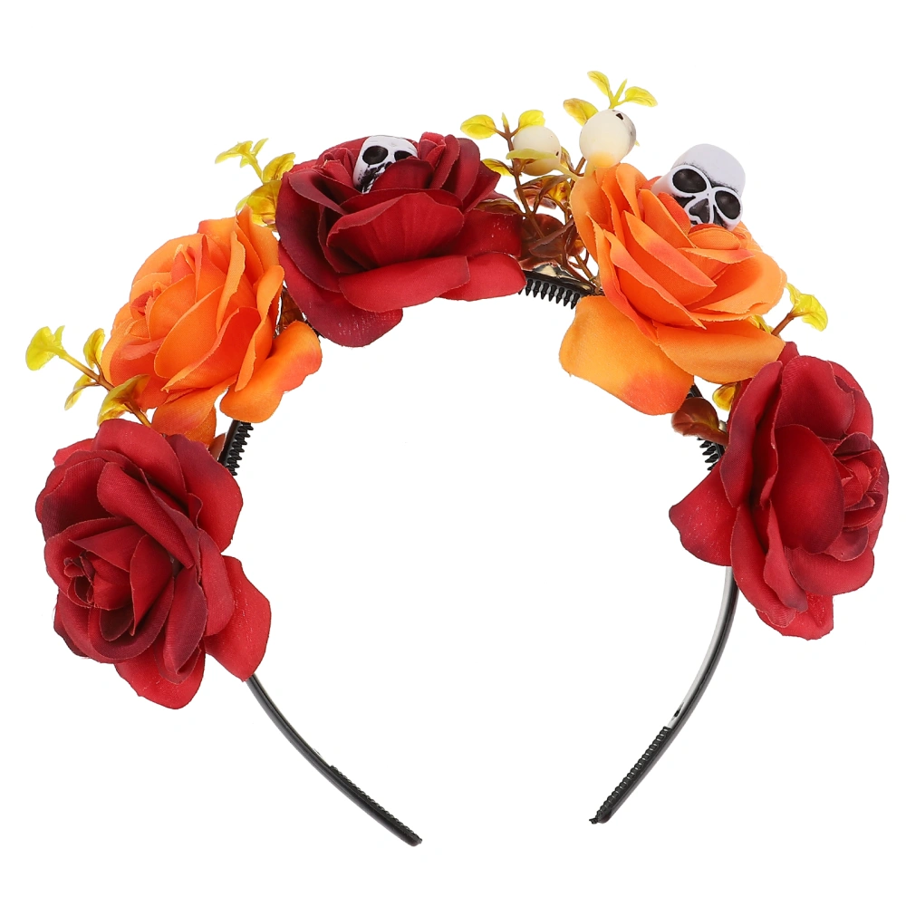 1Pc Atmosphere Halloween Skull Flower Headband for Party Women Hair Decor