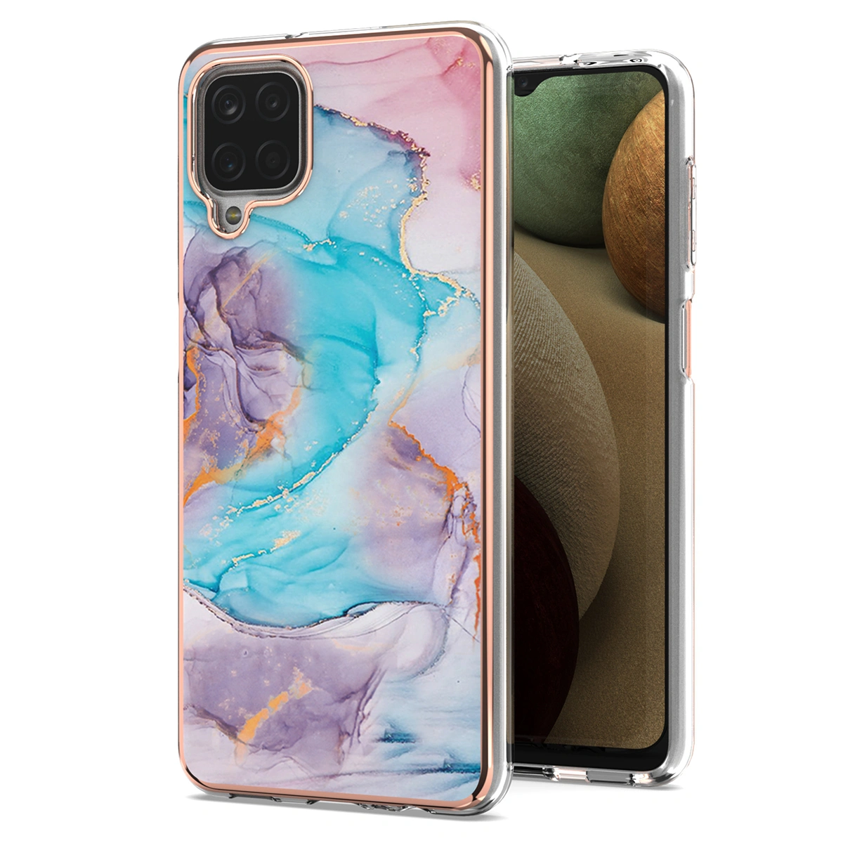 TPU Phone Protective Case Back Pattern Phone Shell Compatible for A12/M12/F12