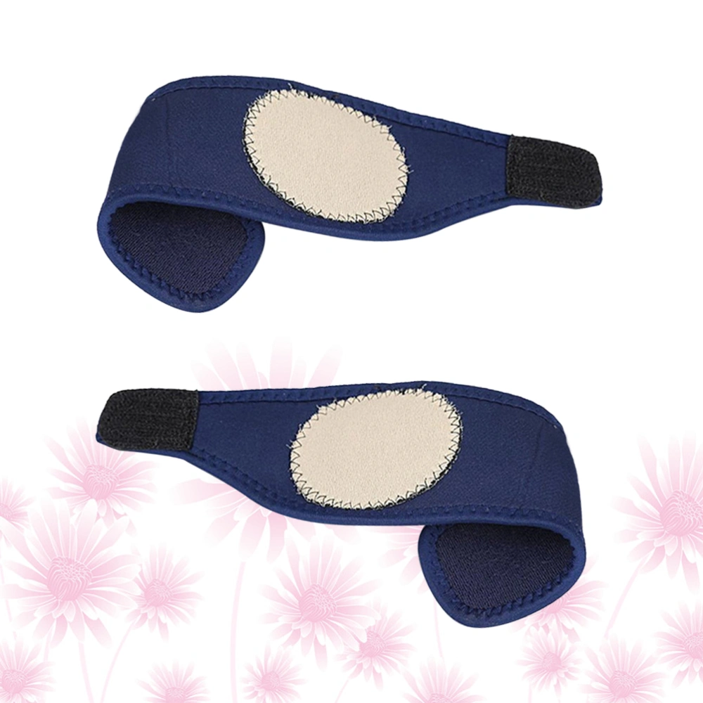 1 Pair of Silicone Insole Foot Arch Support Strap Flat Feet Orthopedic Pad Plantar Foot Brace Cushion Blue