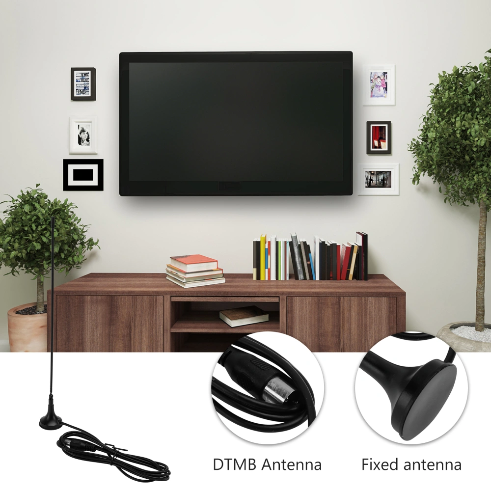 1Pc DTMB Signal Antenna High Definition Ground Wave Home Television Aerial Black