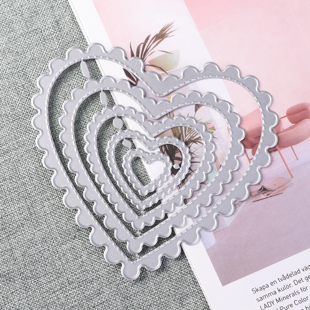 DIY Cutting Template Embossing Cutting Dies Metal Stencil Mould for Album Scrapbooking Paper Art Craft Decor (Heart Shaped)