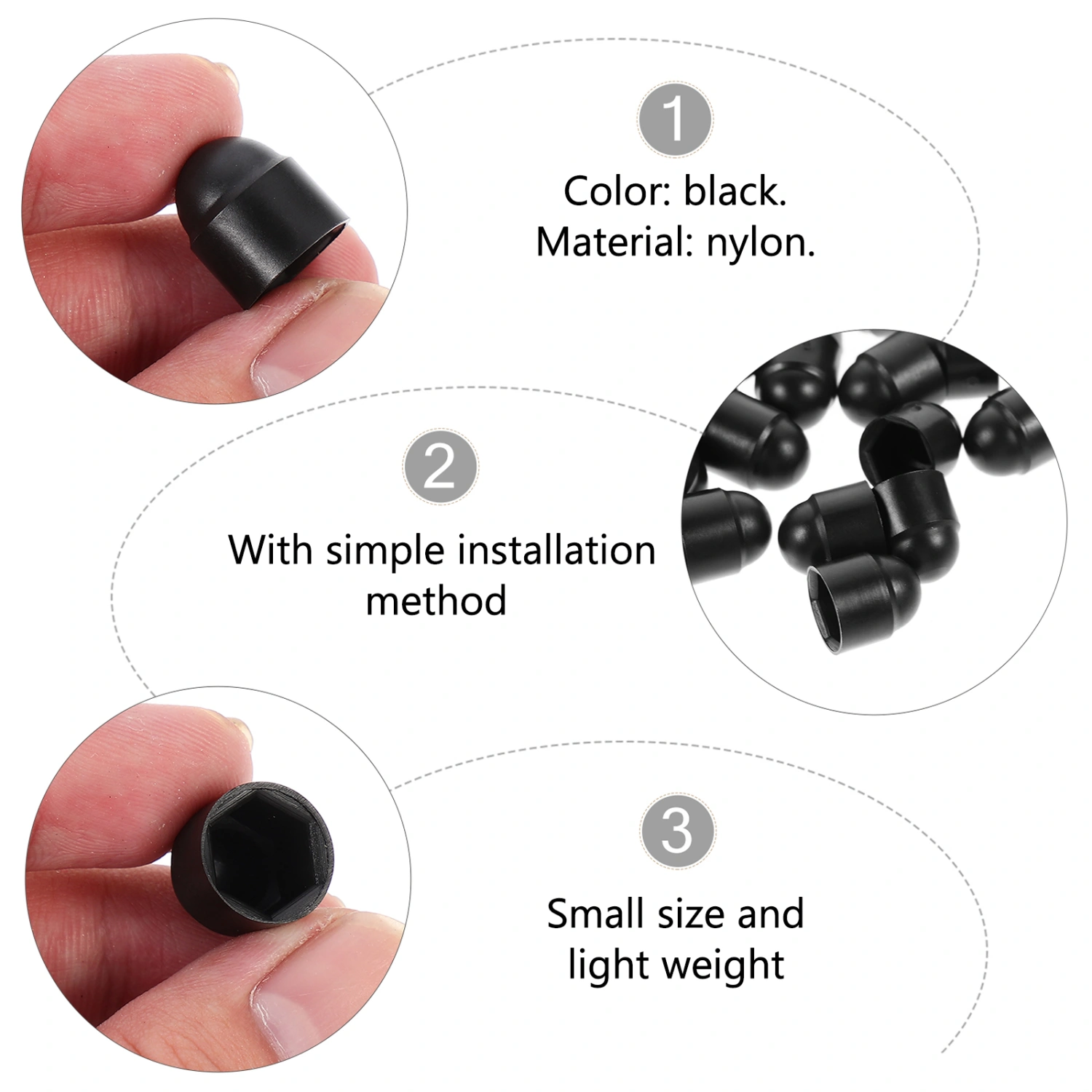 20 Pcs Hexagon Bolt Nut Caps Screws Dome Protective Covers Bolts Protection Caps