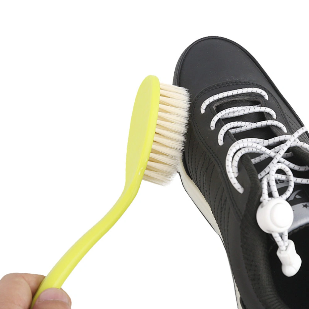 Multi-functional Long Handle Shoes Cleaning Brushes Clothes Cleaner Scrubber Brush Bathroom Kitchen Washing Tools (Yellow)