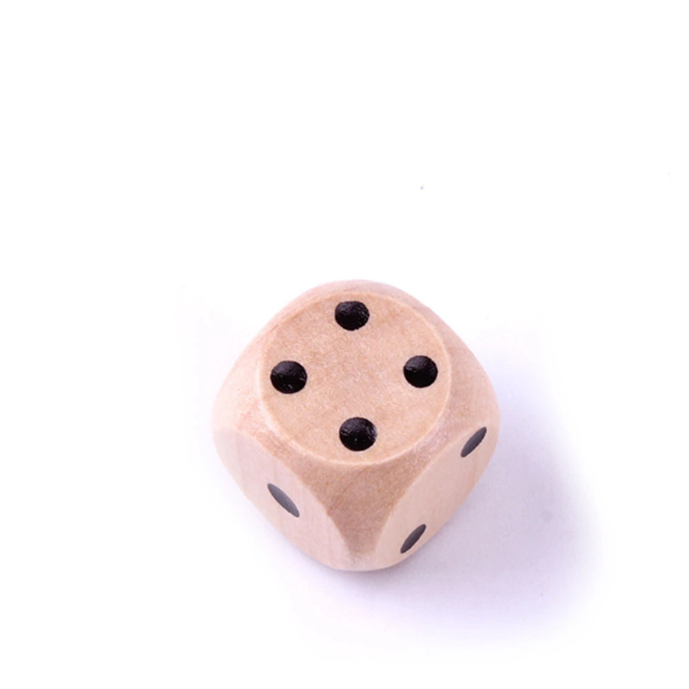 20Pcs Wooden Point Dices Simple Game Dices Funny Game Dices Hexagonal Dices