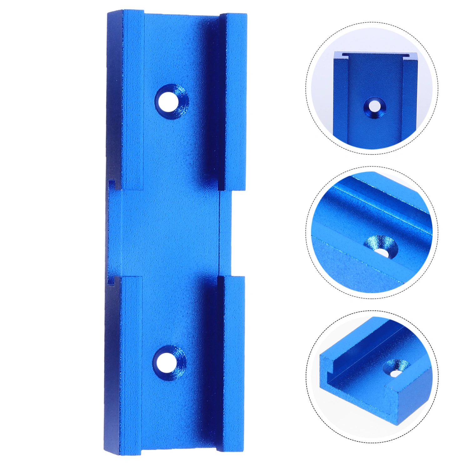 1Pc Practical Aluminum Alloy Track Connector Slot Track Connector (Blue)