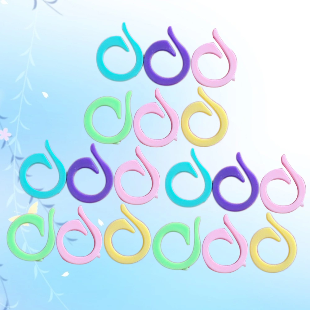 120pcs Colorful Crochet Locking Stitch Marker Knitting Ring Maker Holder Set(Assorted Size, Assorted Color)