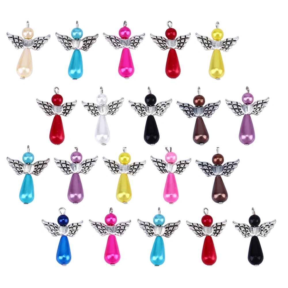 25PCS Exquisite Wings Shaped Adornments Keychain Necklace Pendants DIY Pendants