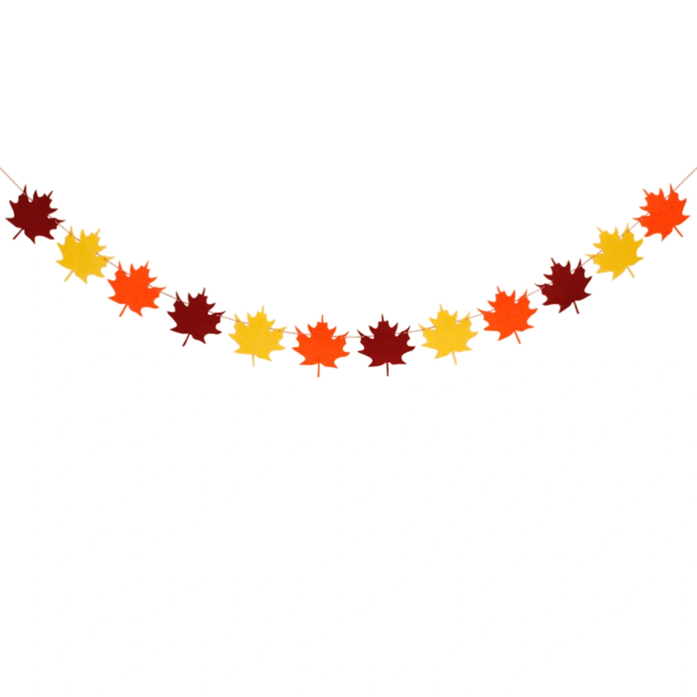 Colorful Maple Leaves Design Garland Flag Autumn Party Banner Fall Festival Bunting Party Decorations