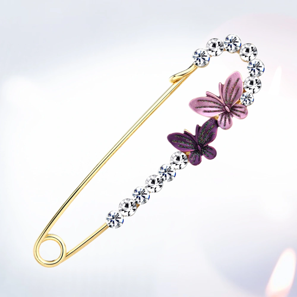 Upscale Animal Shaped Brooch Shape Brooch Fashion Retro Needle Ornaments(Purple)