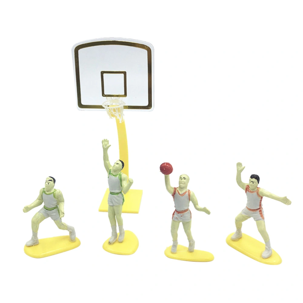 1 set Cake Toppers Decoration DIY Basketball Cake Decorating Ornaments Baking Decor for Home Birthday Party Supplies (Random Color)