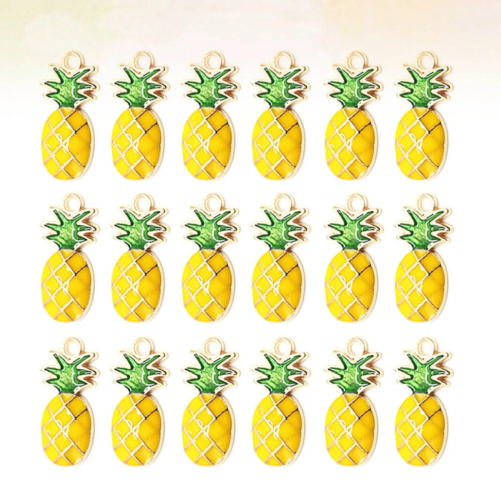 20pcs Handmade Headdress Accessories Alloy Pineapple DIY Crafts Jewelry Accessory