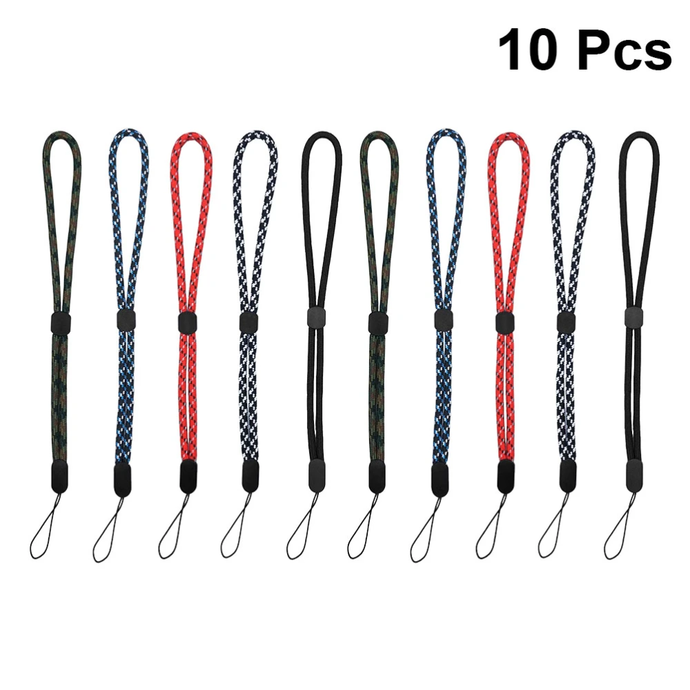 10 Pcs Adjustable Camera Cell Phone Wristband Practical Digital Camera Anti-lost Wrist Strap Anti-fall Colored Haning Rope for DIY Craft (Mixed Color)