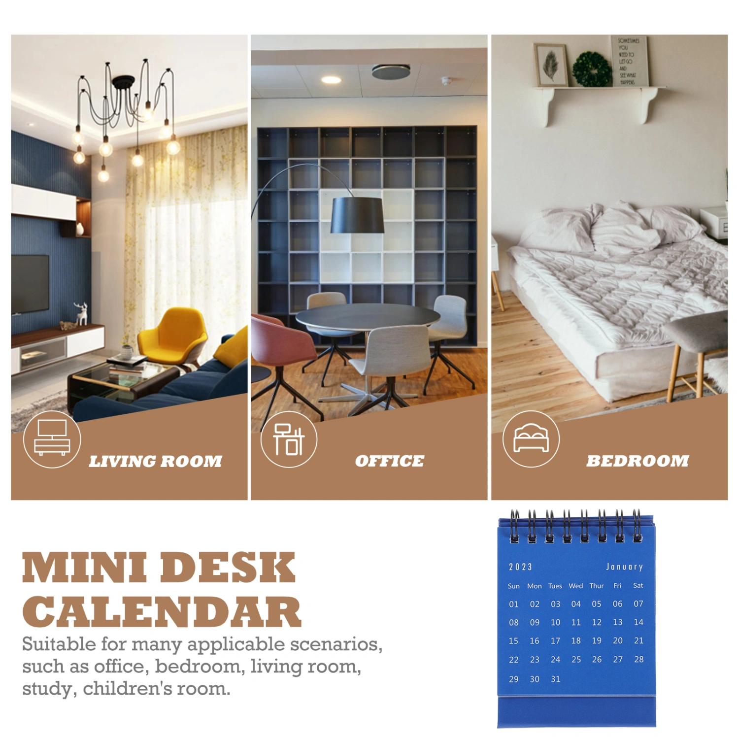 1pc School Home Office Calendar Mini Calendar Practical Schedule Planner Calendar