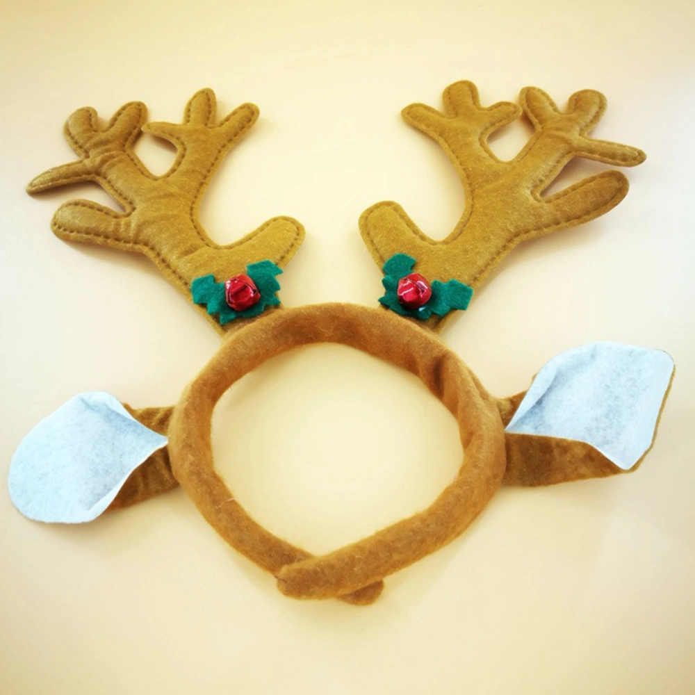 Kids Big Antler Ear Headdress With Bell Headband Hair Hair Accessories for Christmas